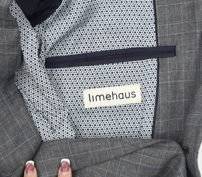 Mens UK Size 34 limehaus Regular Grey Suit Jacket