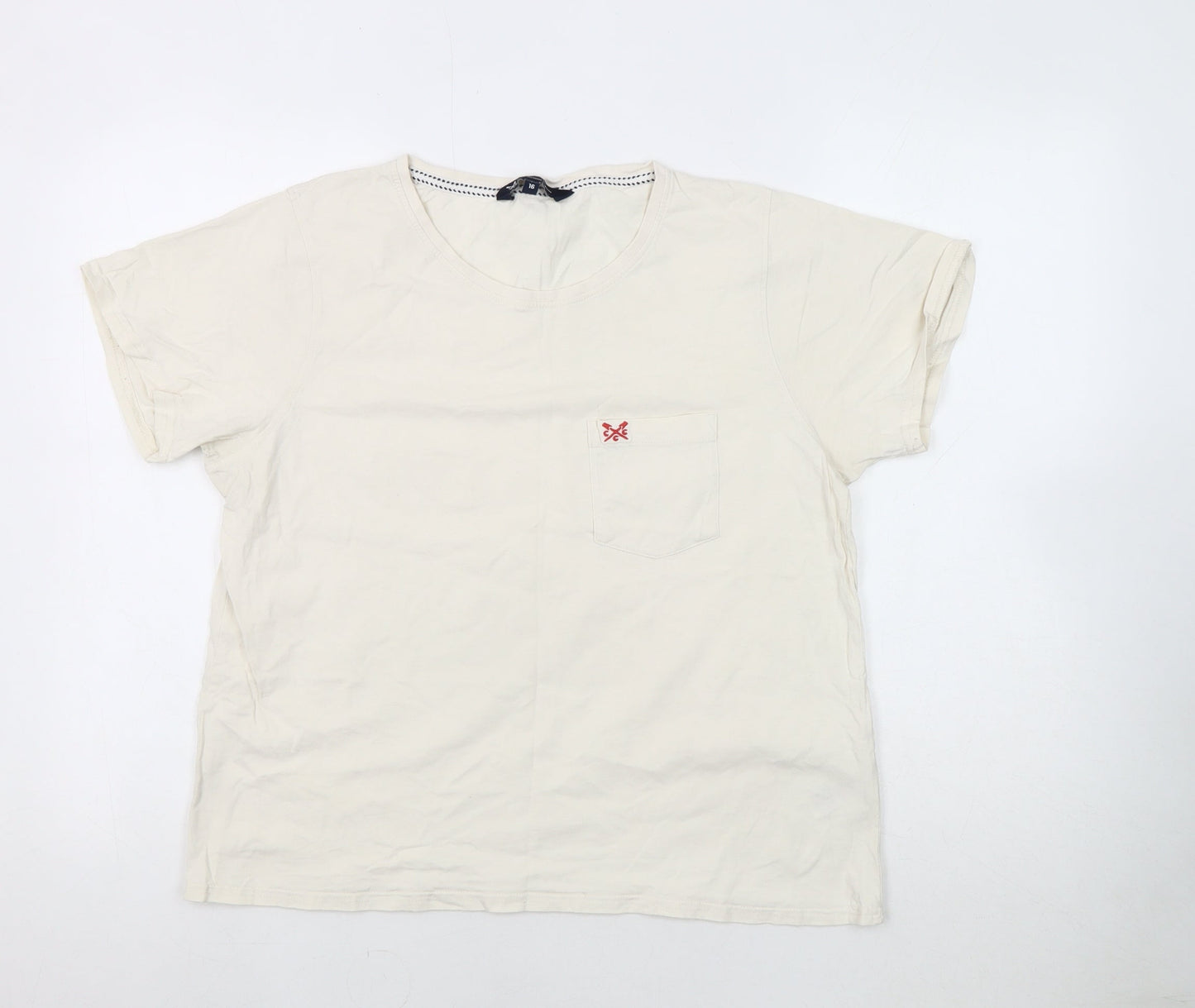Womens UK Size 16 J.CREW White Basic T-Shirt