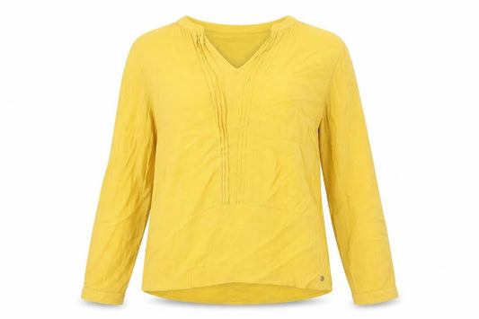 Womens UK Size 10 s.Oliver Yellow Basic Blouse