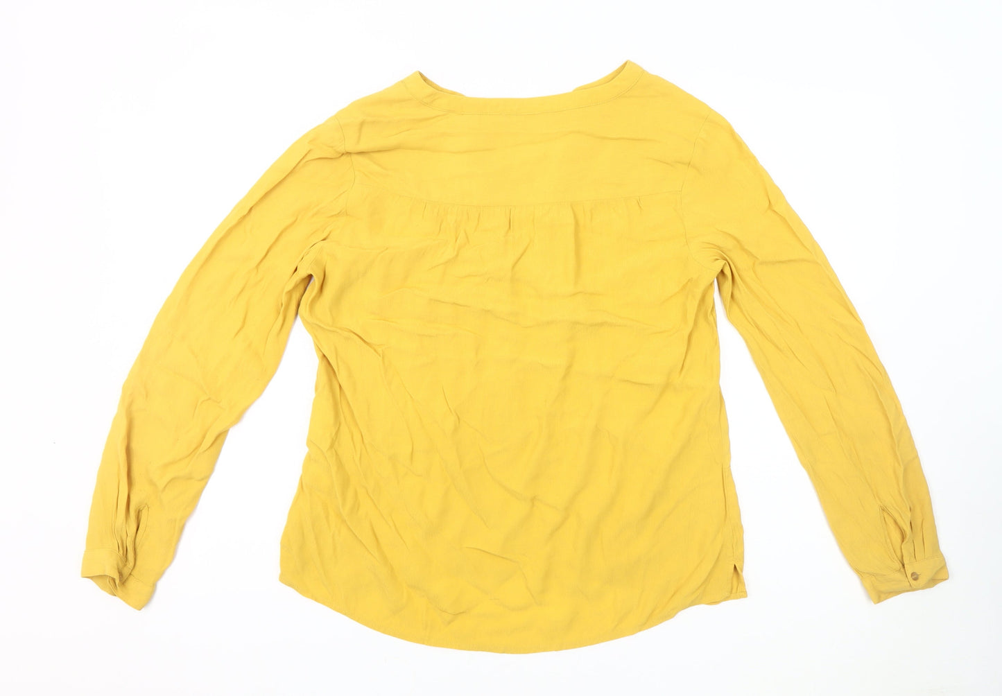 Womens UK Size 10 s.Oliver Yellow Basic Blouse