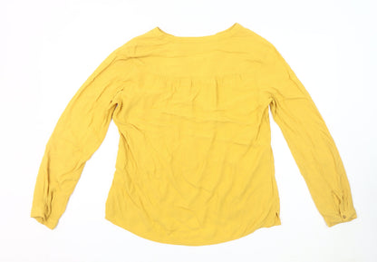 Womens UK Size 10 s.Oliver Yellow Basic Blouse