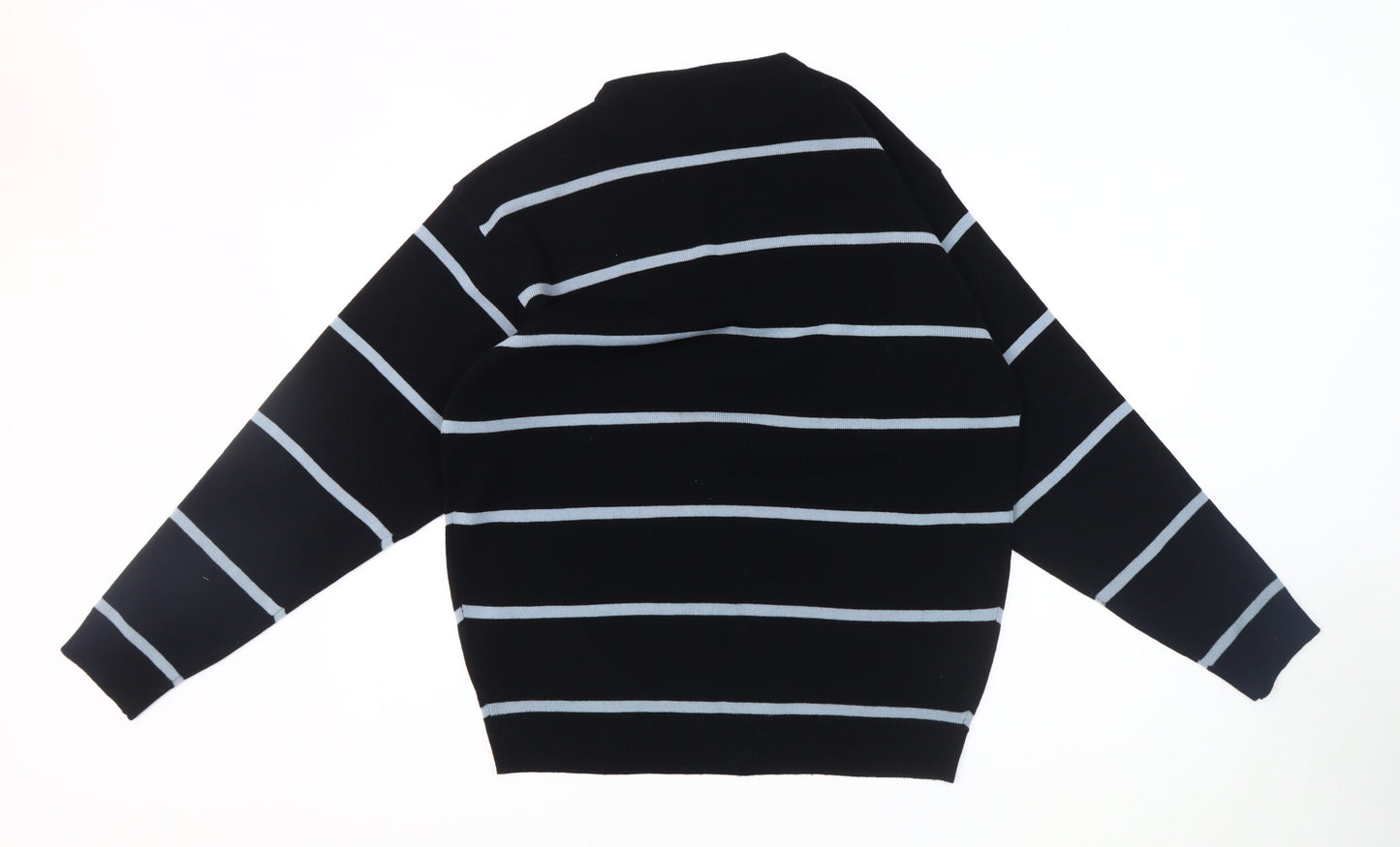 Rapid Fire Men's M Black Striped Pullover Jumper