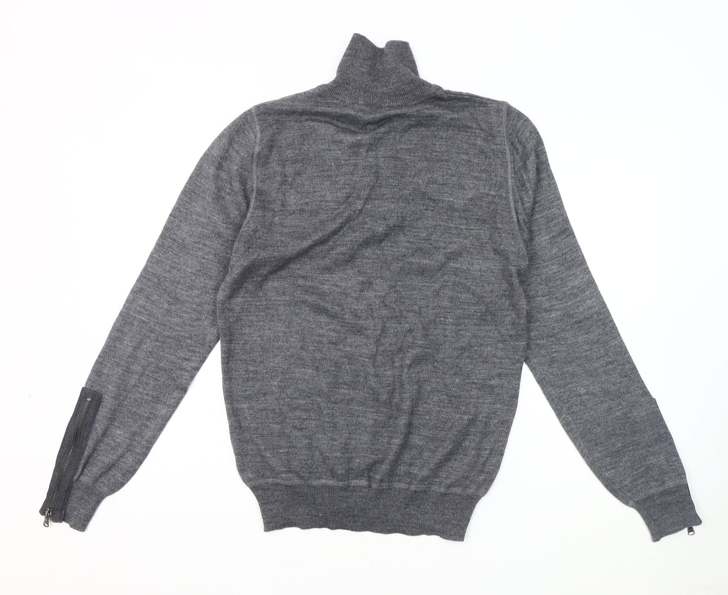 Rough Justice Men's Grey XL Henley Knit Sweatshirt