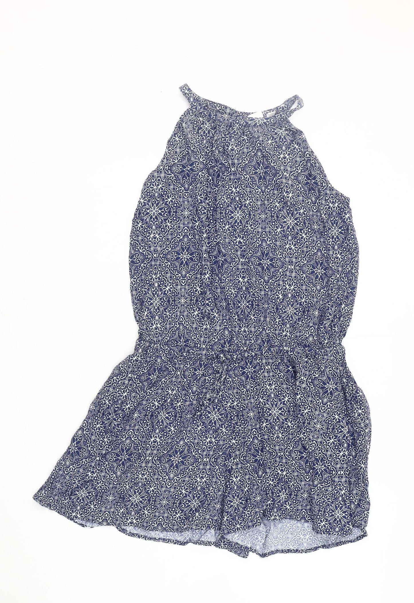GAP Women's Blue Geometric Playsuit Medium