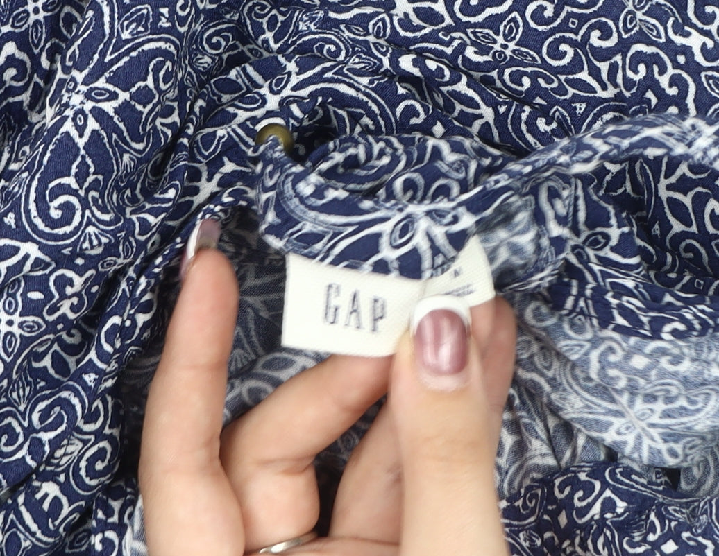 GAP Women's Blue Geometric Playsuit Medium