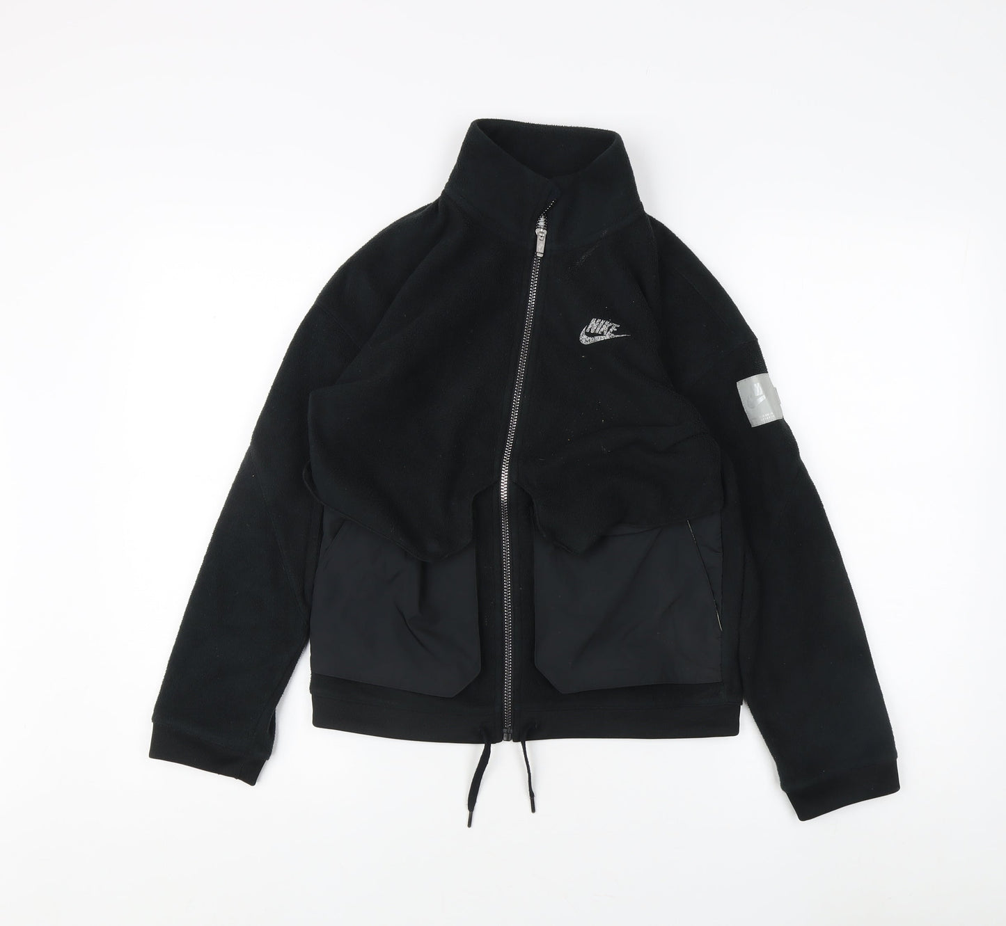 Nike Women's Black Medium Jacket, Full Zip, Sports Style