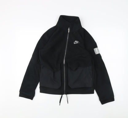 Nike Women's Black Medium Jacket, Full Zip, Sports Style