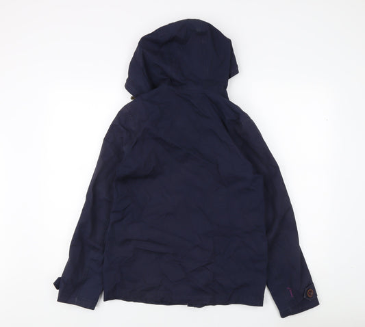 Womens UK Size 6 Joules Blue Rain Coat