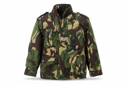 Front view of MIL-COM boys’' camouflage military jacket xs - winter outdoor