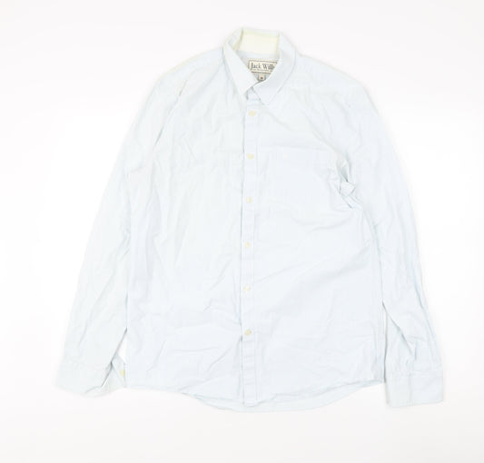 Mens UK Collar Size M Jack Wills Smart Blue  Dress Shirt