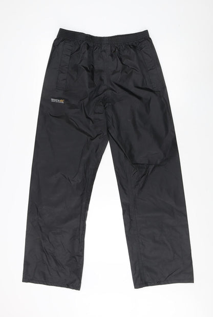Regatta Men's Black Rain Trousers, Size 26, Waterproof