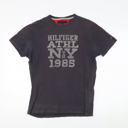 Unisex Adults UK Size M Tommy Hilfiger Black Basic T-Shirt