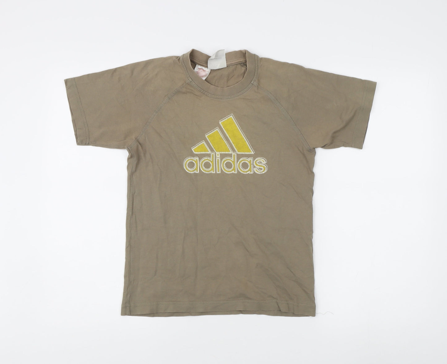 Unisex Adults UK Size M adidas Brown Basic T-Shirt