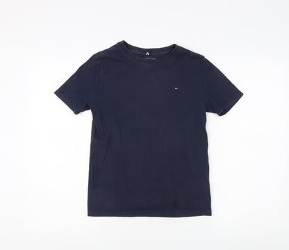 Unisex Adults UK Size L Tommy Hilfiger Blue Basic T-Shirt