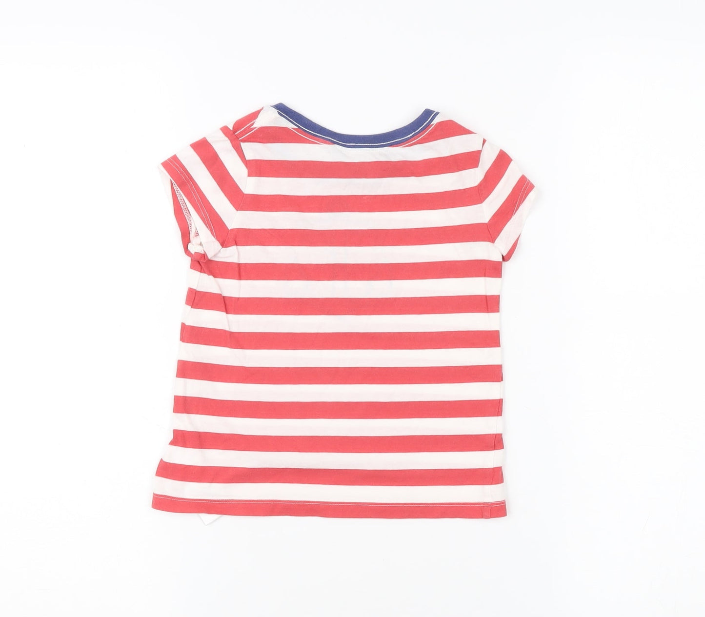 Ralph Lauren Boys Red Striped T-Shirt, Size 4, Casual Summer Tee