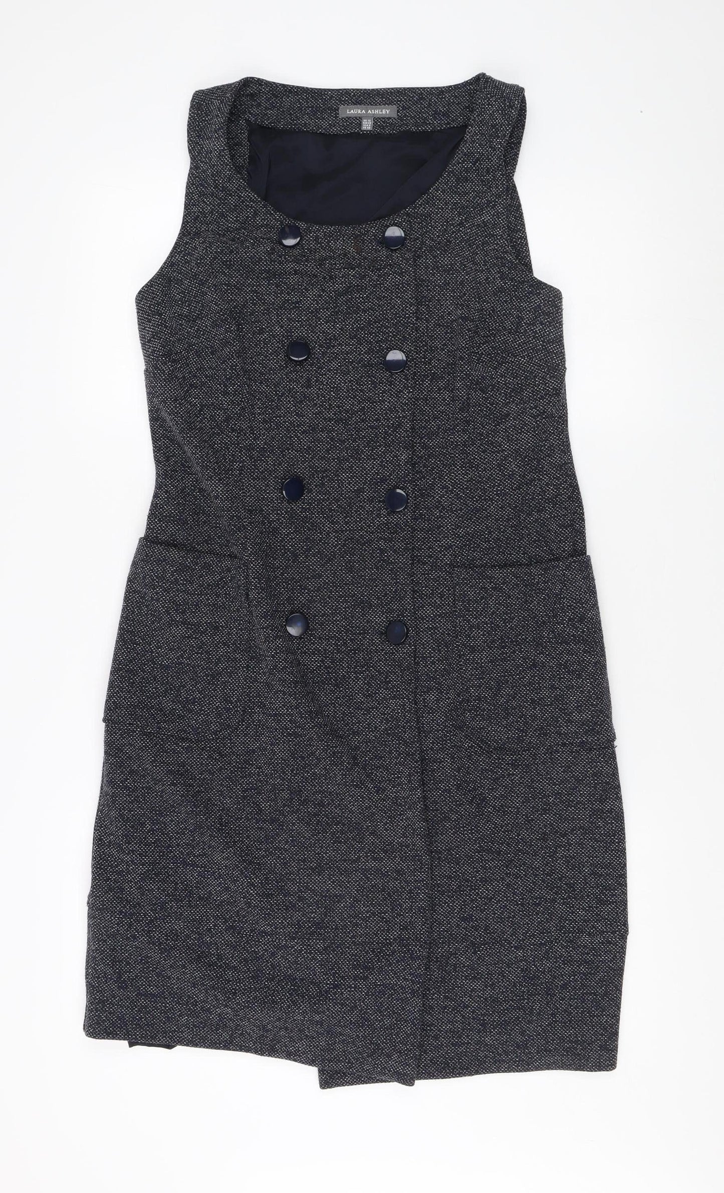 Laura Ashley Women's Grey Shift Dress Size 12