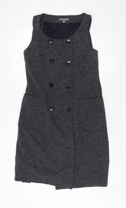 Laura Ashley Women's Grey Shift Dress Size 12