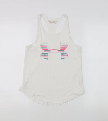 Under Armour Women's White Tank Top YXL