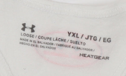 Under Armour Women's White Tank Top YXL
