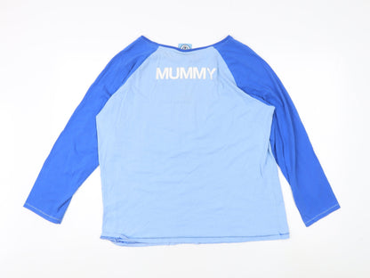 Manchester City Women's Blue Ringer T-Shirt, Size 12