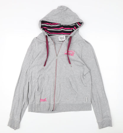 Everlast Women's Grey Full Zip Hoodie, UK 16 - Athletic & Trendy