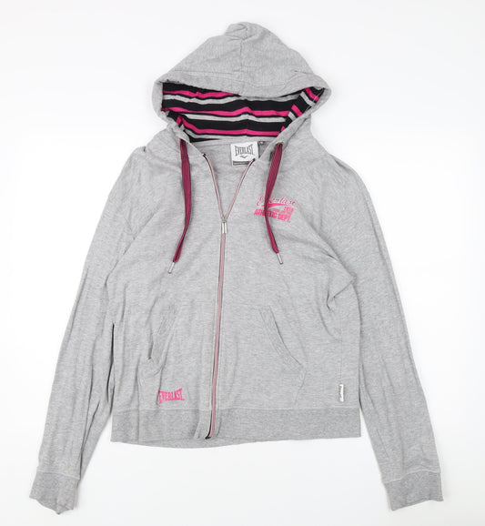Everlast Women's Grey Full Zip Hoodie, UK 16 - Athletic & Trendy