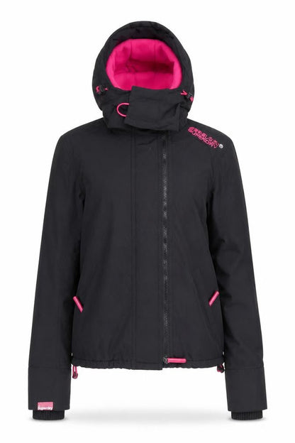 Womens UK Size 2XS Superdry Black Windbreaker Coat