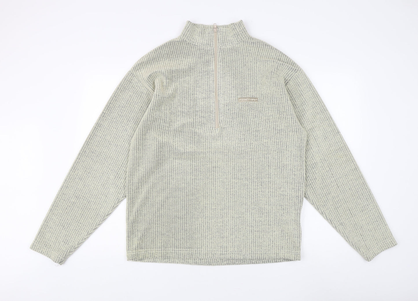 Mens UK Size M Firetrap Beige Henley Sweatshirt