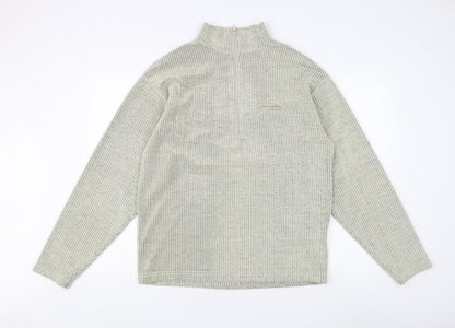 Mens UK Size M Firetrap Beige Henley Sweatshirt