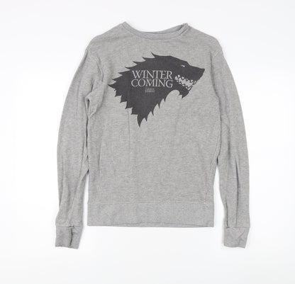Mens UK Size S Game Of Thrones Grey Pullover Sweatshirt