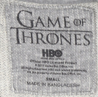 Mens UK Size S Game Of Thrones Grey Pullover Sweatshirt