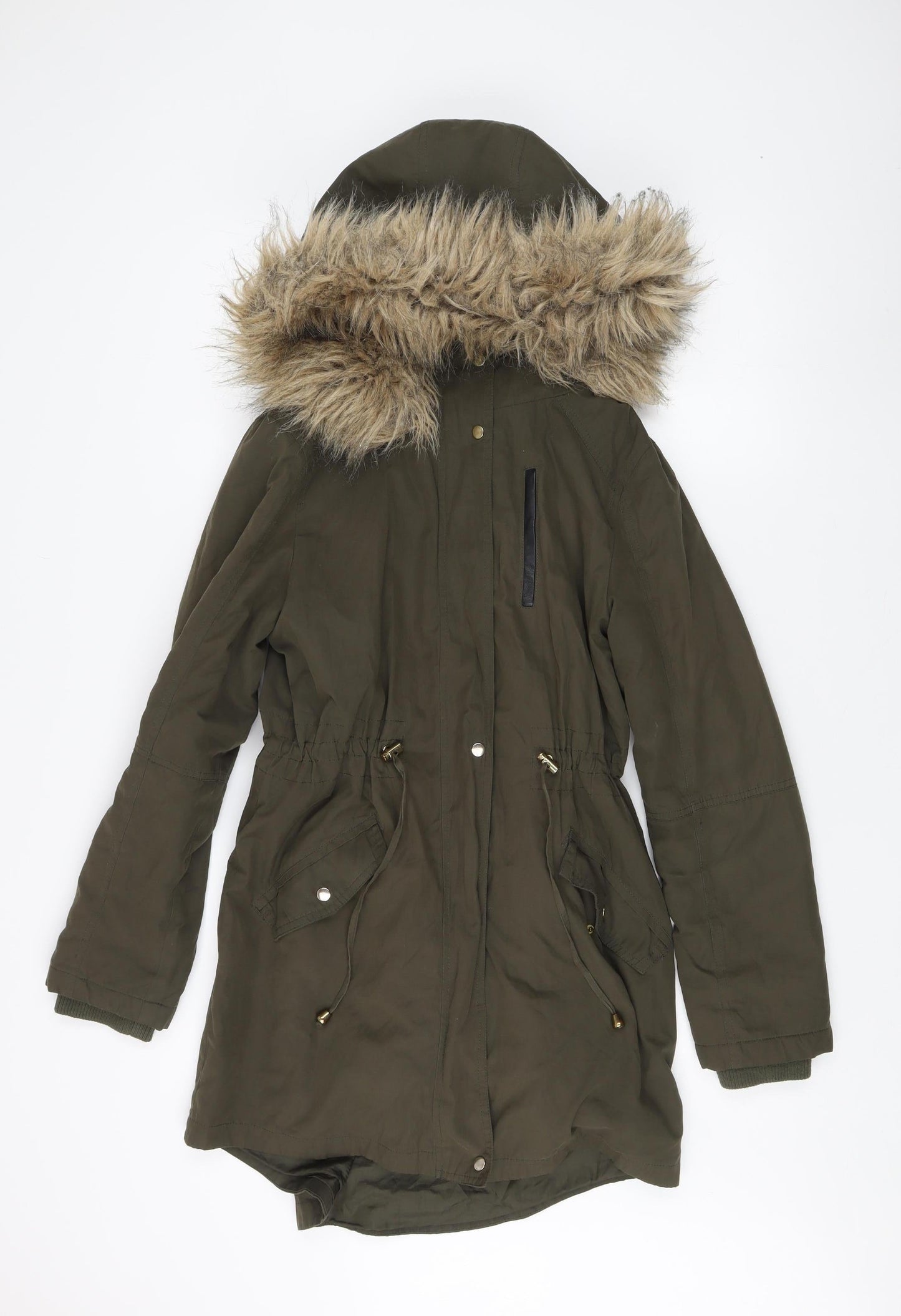 Womens UK Size S Oasis Green Parka Coat