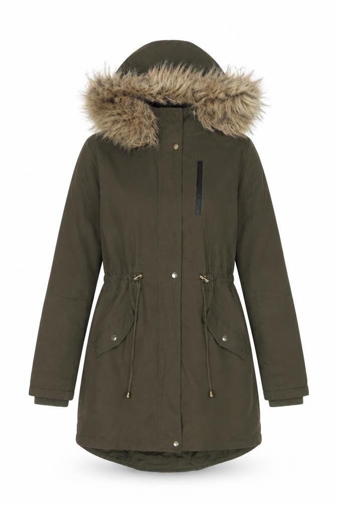 Womens UK Size S Oasis Green Parka Coat