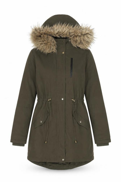 Womens UK Size S Oasis Green Parka Coat