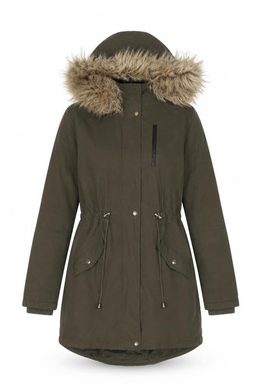 Womens UK Size S Oasis Green Parka Coat