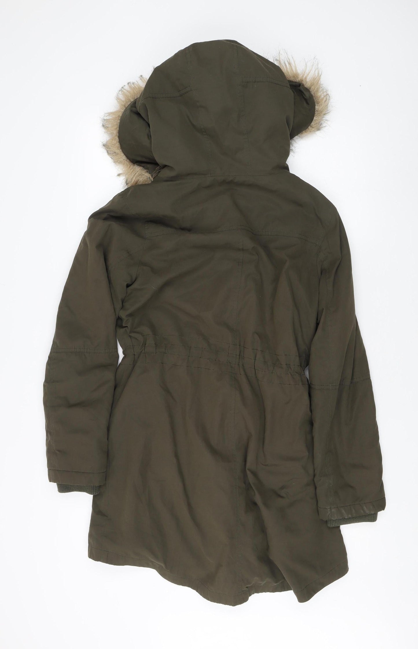 Womens UK Size S Oasis Green Parka Coat