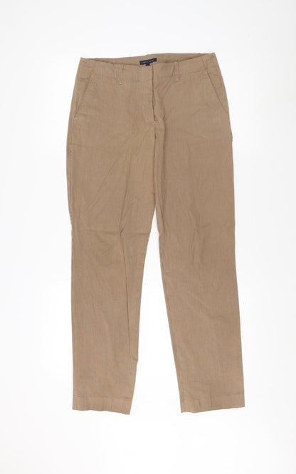 Womens UK Size 6 Tommy Hilfiger Regular Fit Casual Beige Trousers