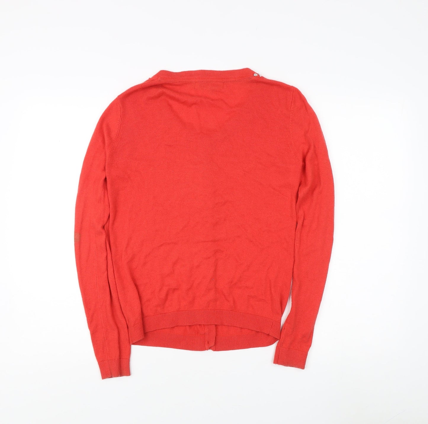 Womens UK Size XS Dickins & Jones Red Cardigan Jumper
