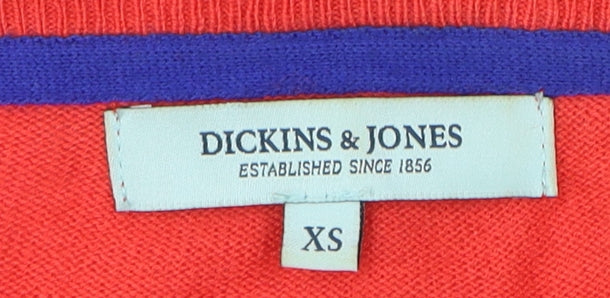 Womens UK Size XS Dickins & Jones Red Cardigan Jumper