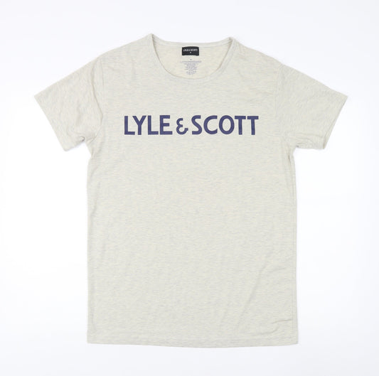 Lyle & Scott Beige Men's M T-Shirt - New Logo Style