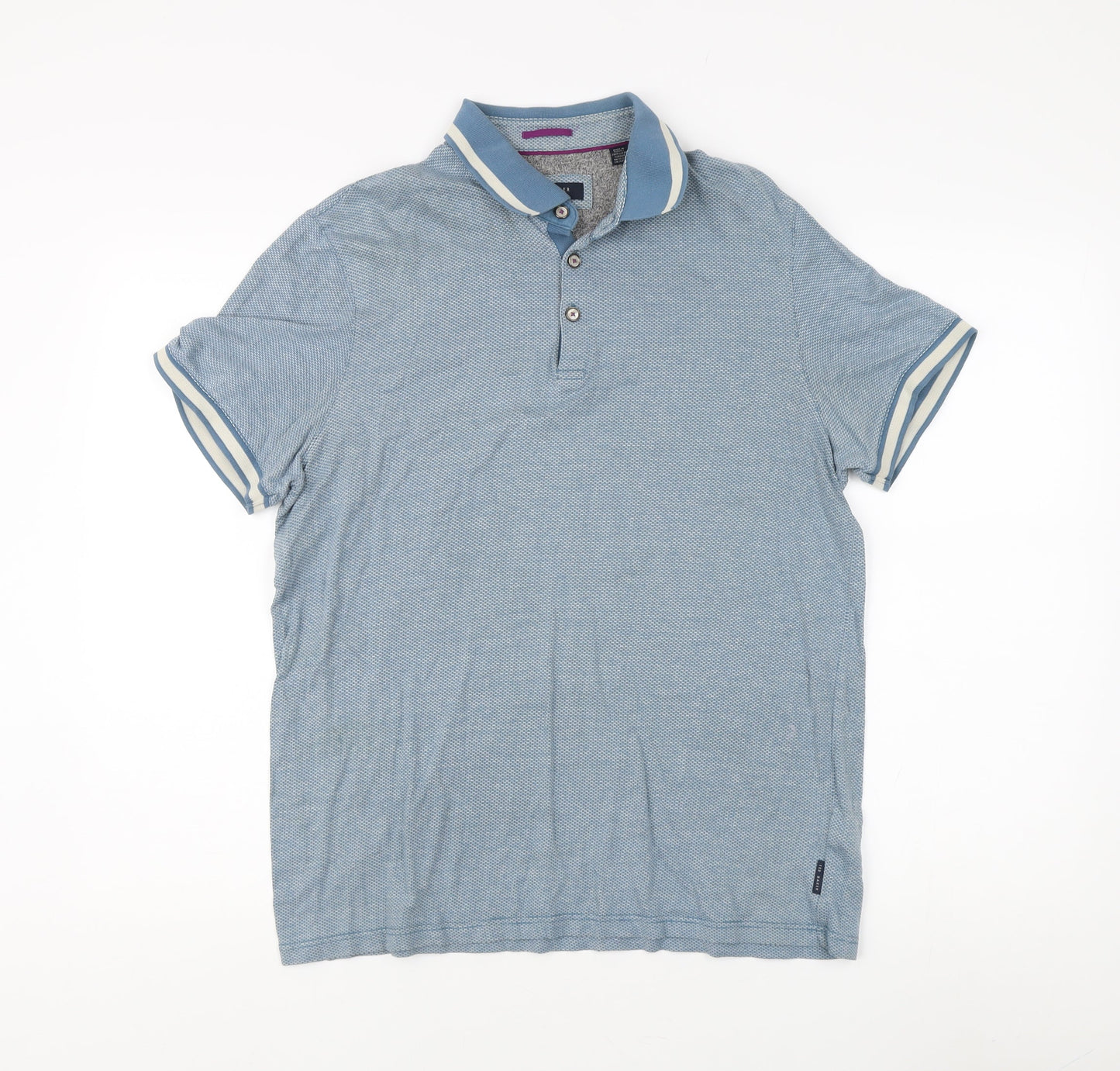 Ted Baker Men's Blue Polo Shirt L Short Sleeve