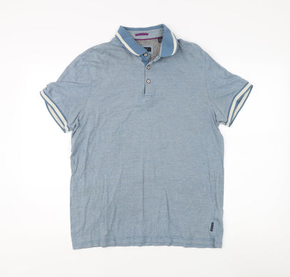Ted Baker Men's Blue Polo Shirt L Short Sleeve