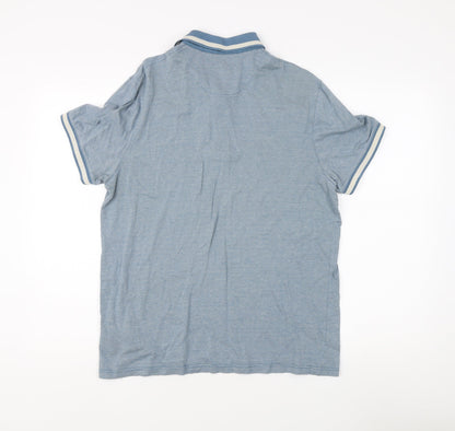 Ted Baker Men's Blue Polo Shirt L Short Sleeve