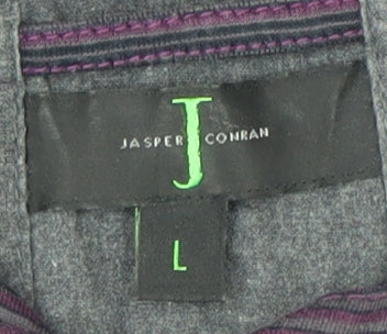 Jasper Conran Men's Purple Striped Polo L
