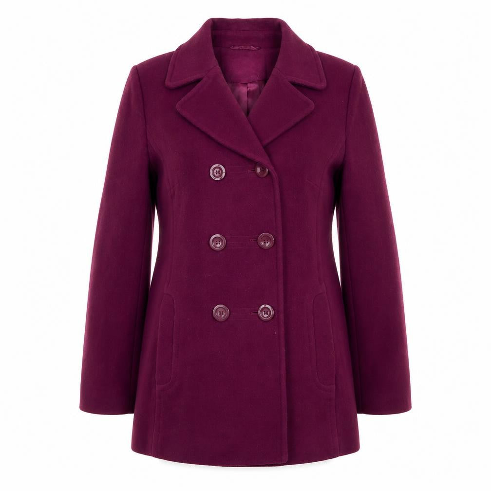 Womens UK Size 10 Eastex Purple Pea Coat