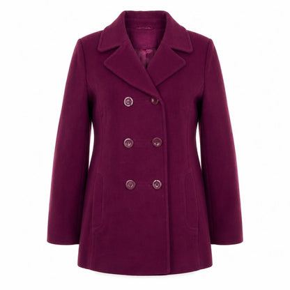 Womens UK Size 10 Eastex Purple Pea Coat