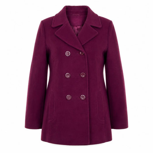 Womens UK Size 10 Eastex Purple Pea Coat