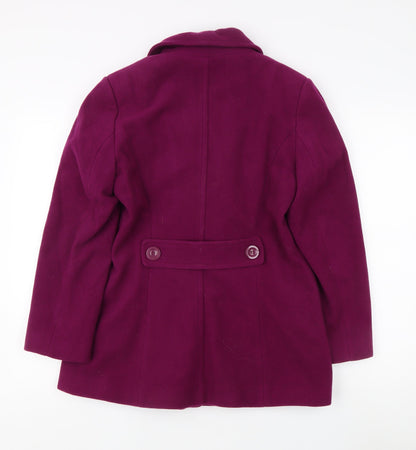 Womens UK Size 10 Eastex Purple Pea Coat
