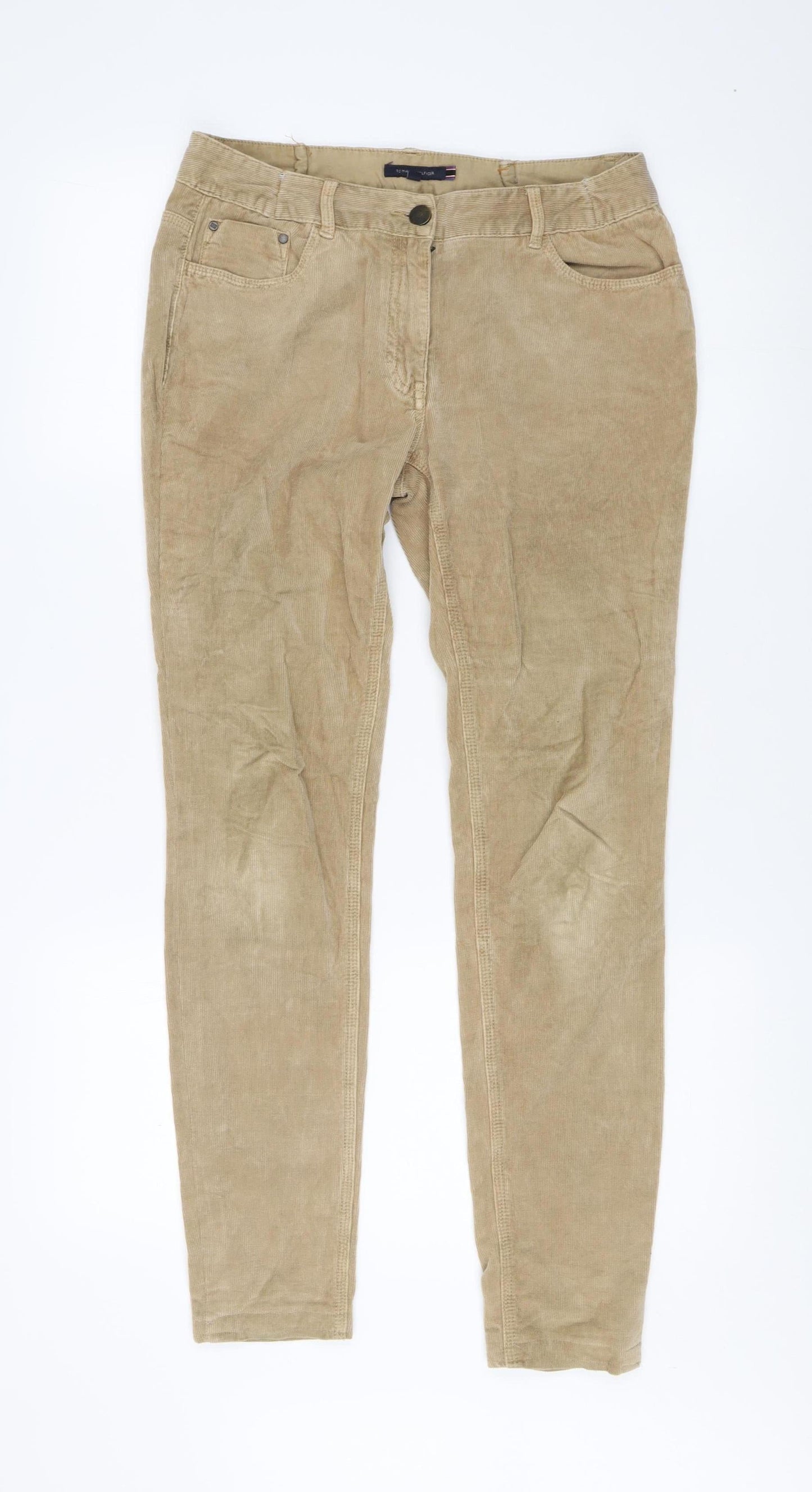 Womens UK Size 6 Tommy Hilfiger Slim Fit  Beige Trousers