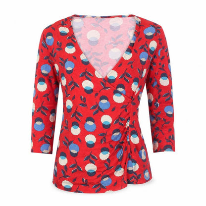 Womens UK Size 10 Boden Red Wrap Blouse